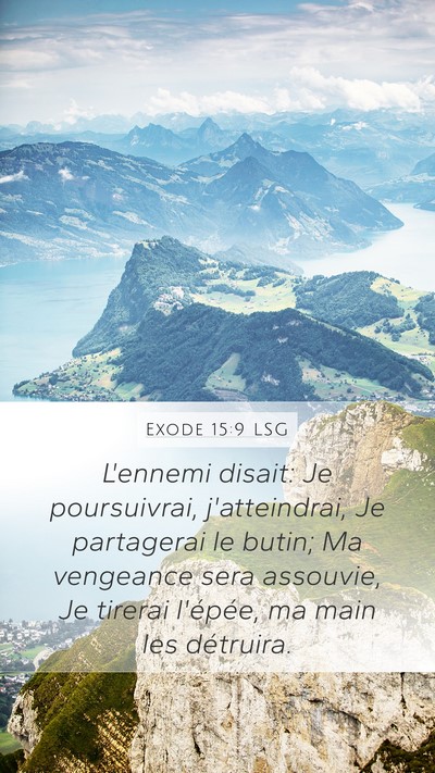 Exode 15:9 LSG Bible Verse Image