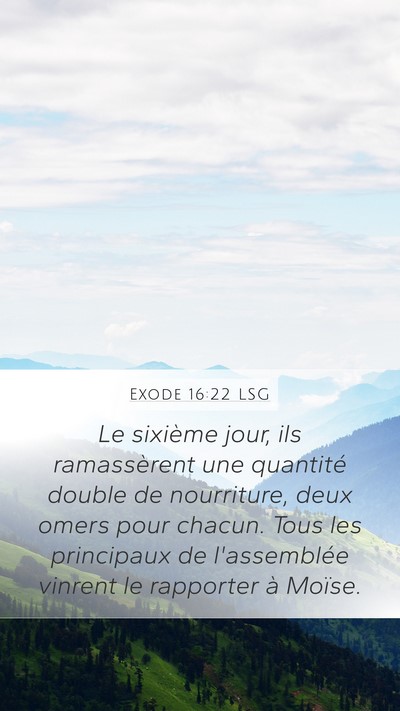 Exode 16:22 LSG Bible Verse Image