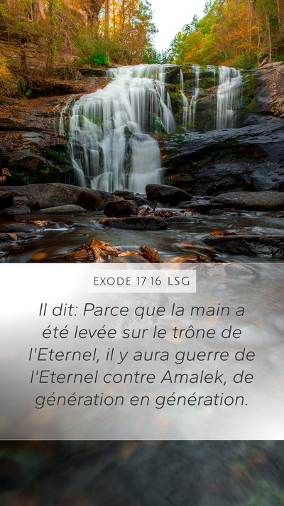 Exode 17:16 LSG Bible Verse Image