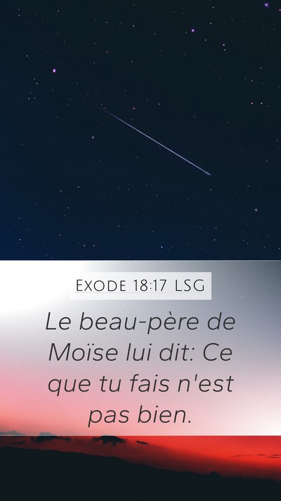 Exode 18:17 LSG Bible Verse Image
