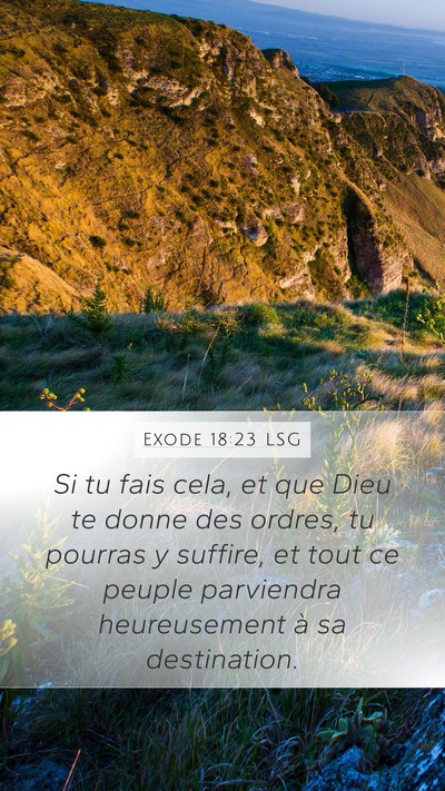 Exode 18:23 LSG Mobile Phone Wallpaper - Si tu fais cela, et que Dieu te donne des ordres, - Mobile Bible Verse Wallpaper