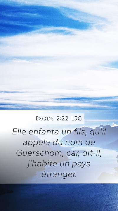 Exode 2:22 LSG Bible Verse Image