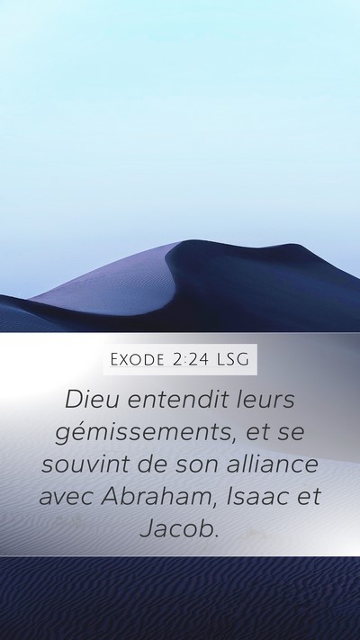 Exode 2:24 LSG Bible Verse Image