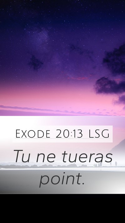Exode 20:13 LSG Bible Verse Image