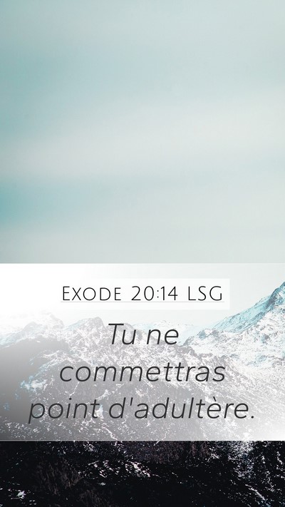 Exode 20:14 LSG Bible Verse Image