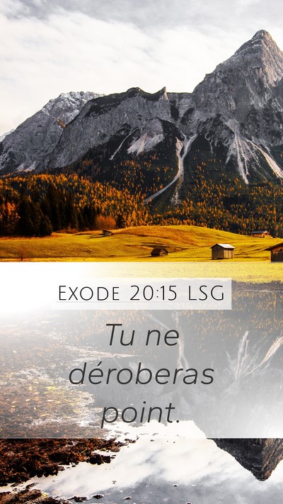 Exode 20:15 LSG Bible Verse Image