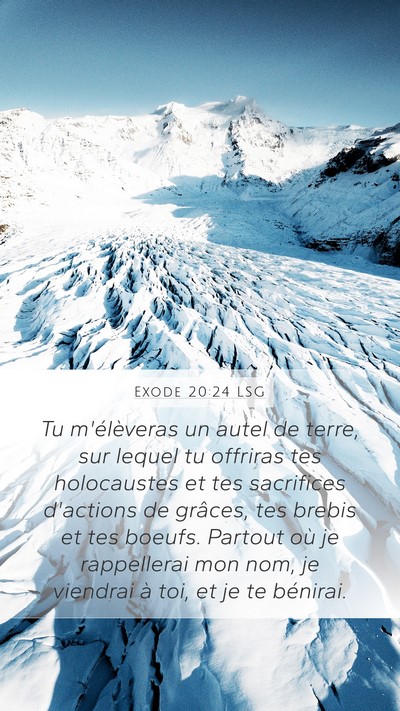 Exode 20:24 LSG Bible Verse Image