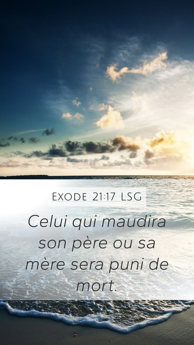 Exode 21:17 LSG Bible Verse Image