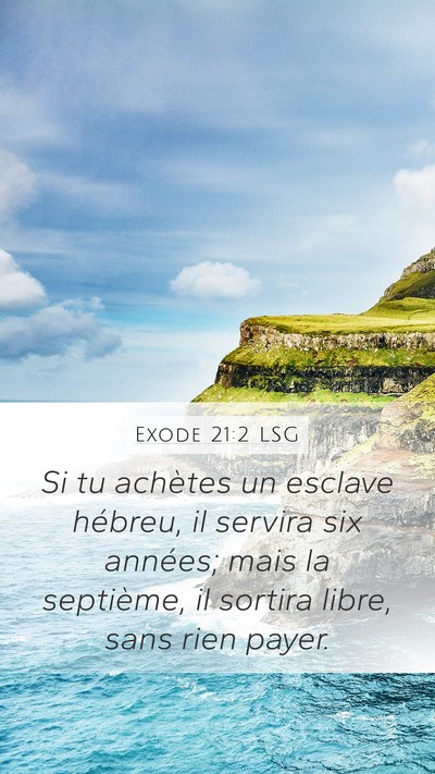 Exode 21:2 LSG Bible Verse Image