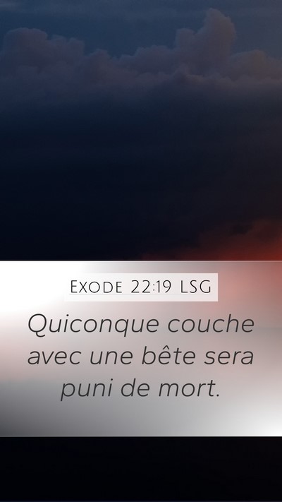 Exode 22:19 LSG Bible Verse Image