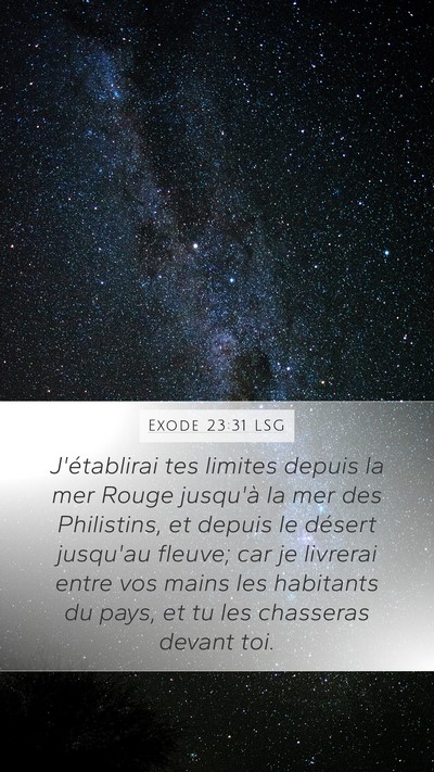 Exode 23:31 LSG Bible Verse Image