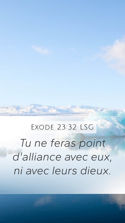 Exode 23:32 LSG Bible Verse Image