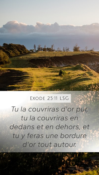 Exode 25:11 LSG Mobile Phone Wallpaper - Tu la couvriras d'or pur, tu la couvriras en - Mobile Bible Verse Wallpaper