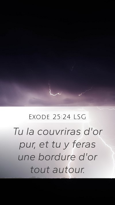 Exode 25:24 LSG Bible Verse Image