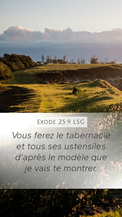 Exode 25:9 LSG Bible Verse Image