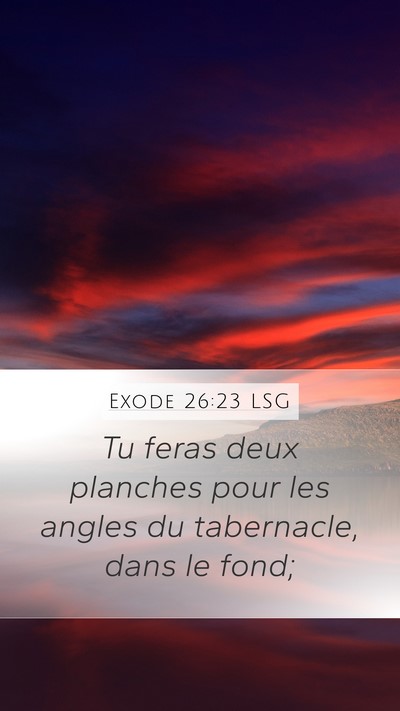 Exode 26:23 LSG Bible Verse Image