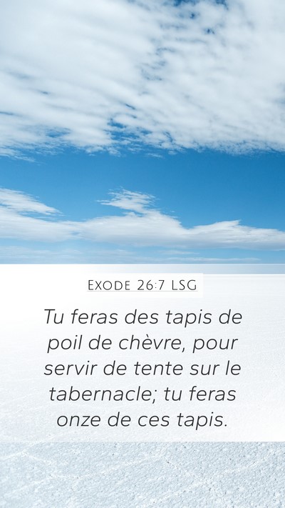 Exode 26:7 LSG Bible Verse Image