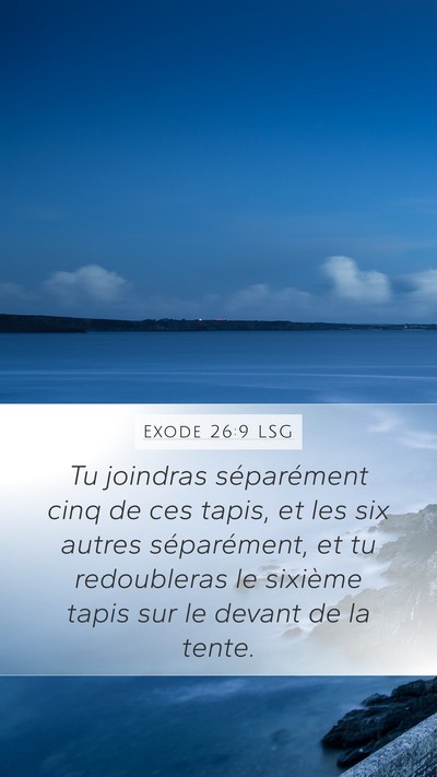 Exode 26:9 LSG Bible Verse Image