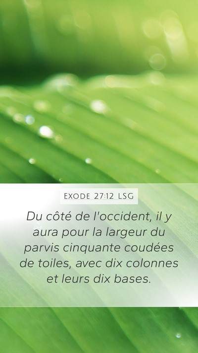 Exode 27:12 LSG Bible Verse Image