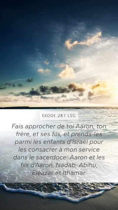 Exode 28:1 LSG Bible Verse Image