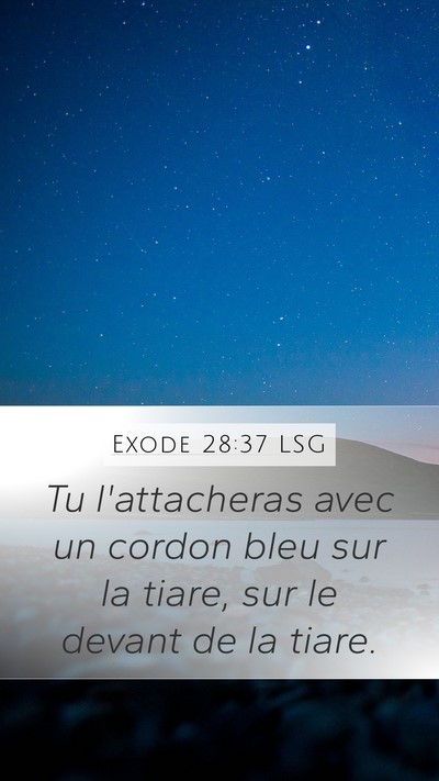 Exode 28:37 LSG Bible Verse Image