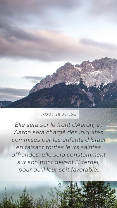 Exode 28:38 LSG Bible Verse Image