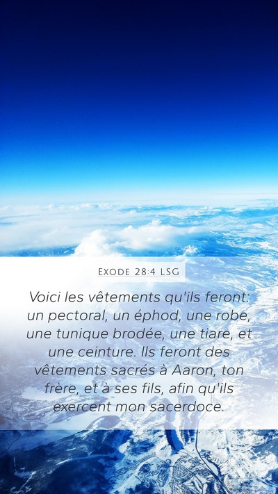 Exode 28:4 LSG Bible Verse Image