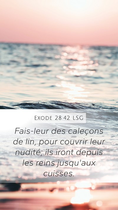 Exode 28:42 LSG Bible Verse Image