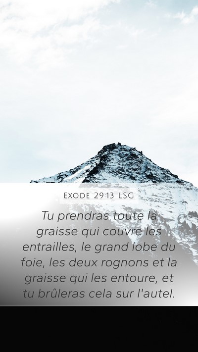 Exode 29:13 LSG Bible Verse Image