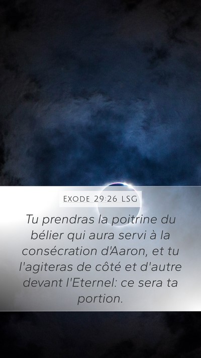 Exode 29:26 LSG Bible Verse Image