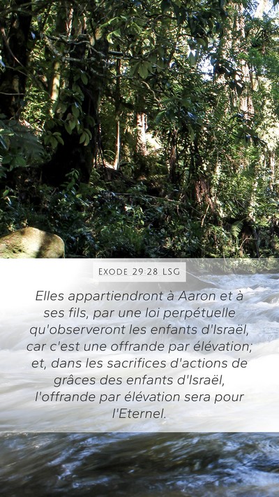 Exode 29:28 LSG Bible Verse Image