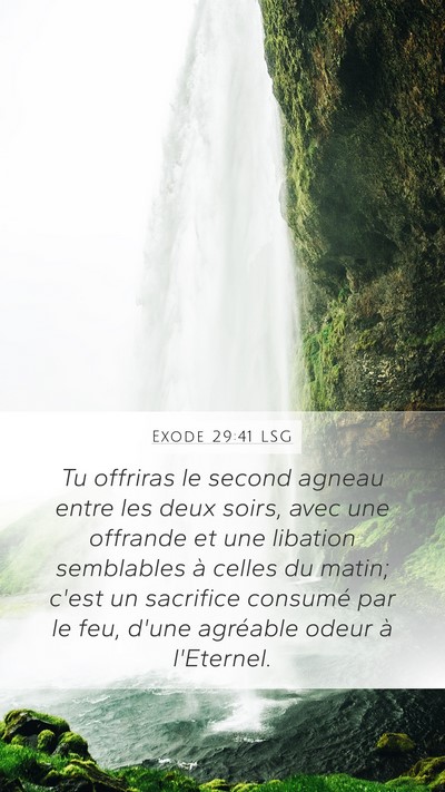 Exode 29:41 LSG Bible Verse Image