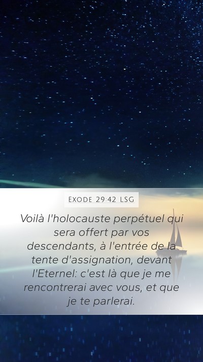 Exode 29:42 LSG Bible Verse Image
