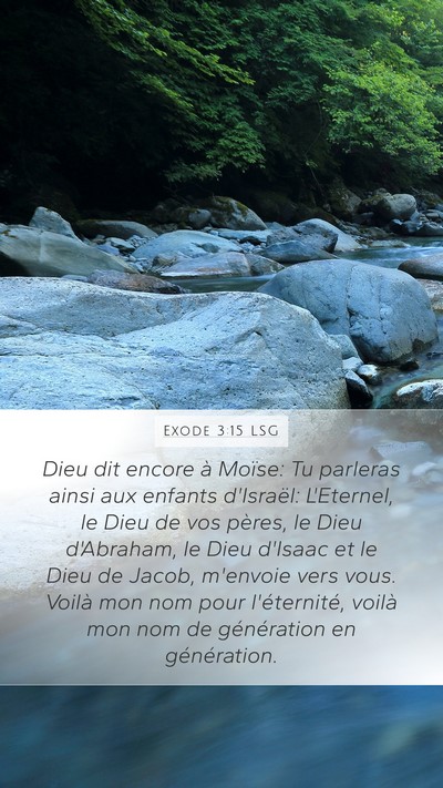 Exode 3:15 LSG Bible Verse Image