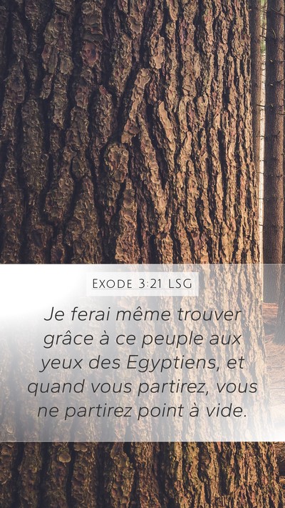 Exode 3:21 LSG Bible Verse Image