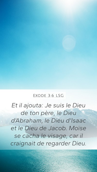 Exode 3:6 LSG Bible Verse Image