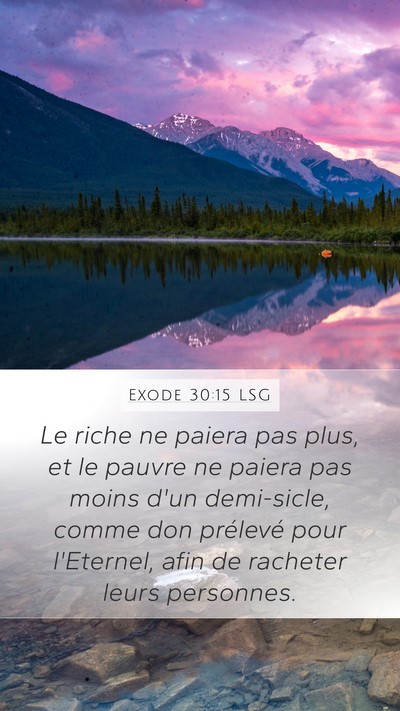 Exode 30:15 LSG Bible Verse Image