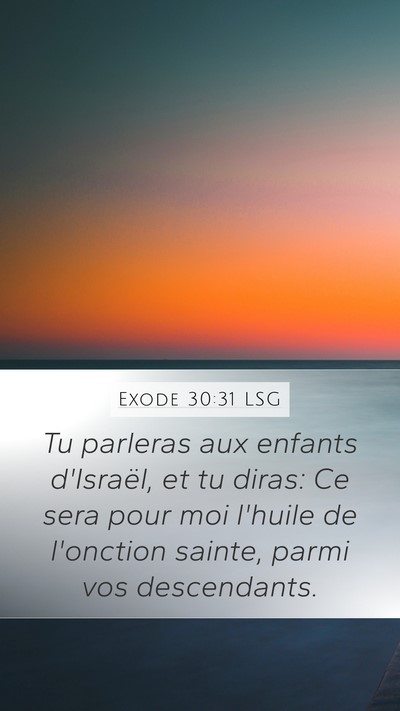 Exode 30:31 LSG Bible Verse Image