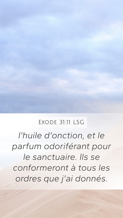 Exode 31:11 LSG Bible Verse Image