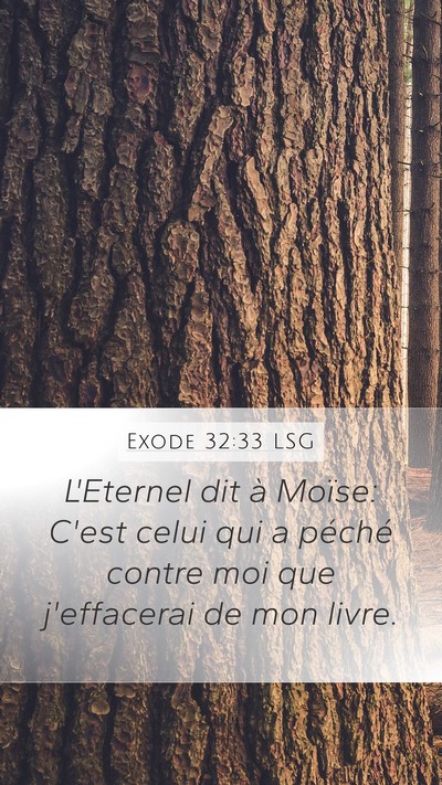 Exode 32:33 LSG Bible Verse Image