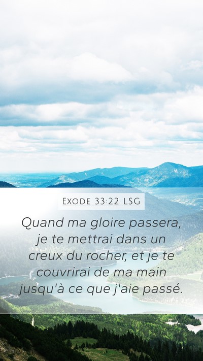 Exode 33:22 LSG Bible Verse Image