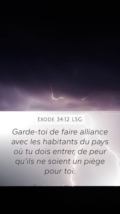 Exode 34:12 LSG Bible Verse Image