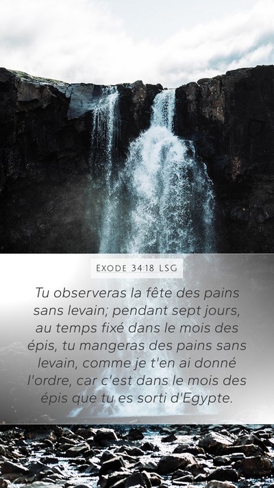 Exode 34:18 LSG Bible Verse Image