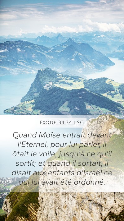 Exode 34:34 LSG Bible Verse Image