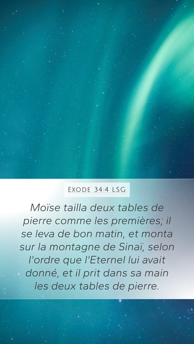 Exode 34:4 LSG Bible Verse Image