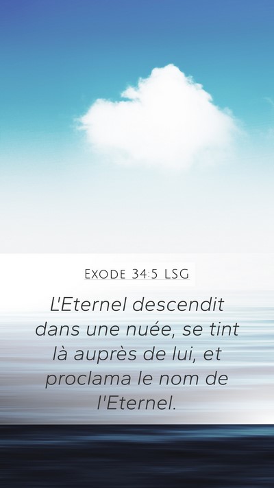 Exode 34:5 LSG Bible Verse Image