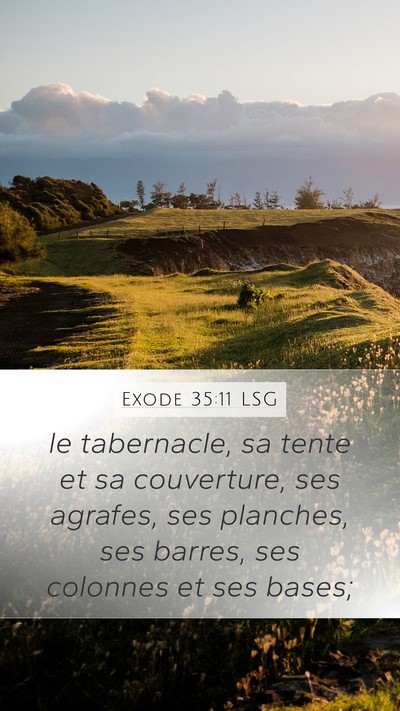 Exode 35:11 LSG Bible Verse Image