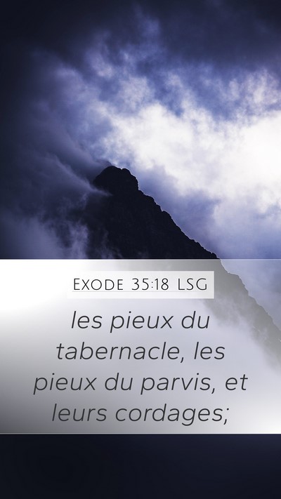 Exode 35:18 LSG Bible Verse Image