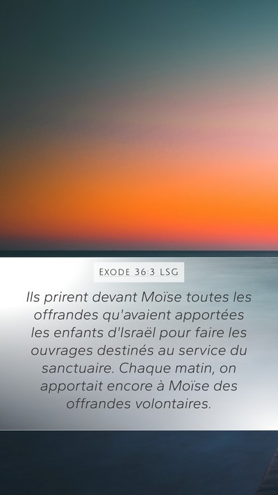 Exode 36:3 LSG Bible Verse Image