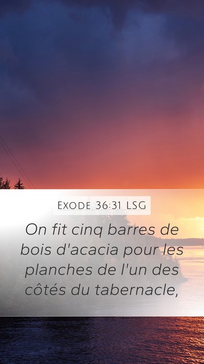 Exode 36:31 LSG Bible Verse Image